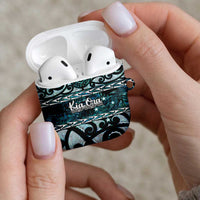 Kia Ora New Zealand AirPods Case Aotearoa Proud Maori Paua Shell Silver Fern LT14 - Polynesian Pride