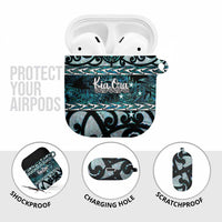 Kia Ora New Zealand AirPods Case Aotearoa Proud Maori Paua Shell Silver Fern LT14 - Polynesian Pride