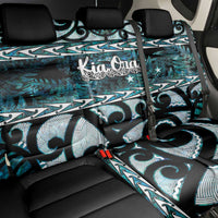 Kia Ora New Zealand Back Car Seat Cover Aotearoa Proud Maori Paua Shell Silver Fern LT14 - Polynesian Pride