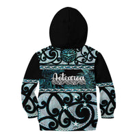 Kia Ora New Zealand Kid Hoodie Aotearoa Proud Maori Paua Shell Silver Fern LT14 - Polynesian Pride