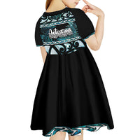 Kia Ora New Zealand Kid Short Sleeve Dress Aotearoa Proud Maori Paua Shell Silver Fern LT14 - Polynesian Pride