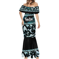 Kia Ora New Zealand Mermaid Dress Aotearoa Proud Maori Paua Shell Silver Fern LT14 - Polynesian Pride
