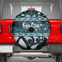 Kia Ora New Zealand Spare Tire Cover Aotearoa Proud Maori Paua Shell Silver Fern LT14 - Polynesian Pride