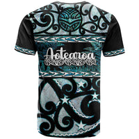Kia Ora New Zealand T Shirt Aotearoa Proud Maori Paua Shell Silver Fern LT14 - Polynesian Pride