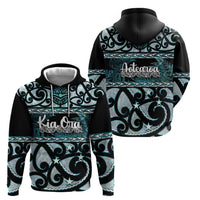 Kia Ora New Zealand Zip Hoodie Aotearoa Proud Maori Paua Shell Silver Fern LT14 - Polynesian Pride