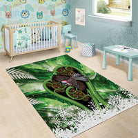 Piwakawaka New Zealand Christmas In July Area Rug NZ Aroha Koru Fern Marble Vibes LT14 - Polynesian Pride