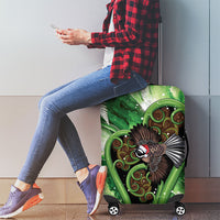 Piwakawaka New Zealand Christmas In July Luggage Cover NZ Aroha Koru Fern Marble Vibes LT14 - Polynesian Pride