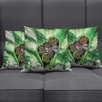 Piwakawaka New Zealand Christmas In July Pillow Cover NZ Aroha Koru Fern Marble Vibes LT14 - Polynesian Pride