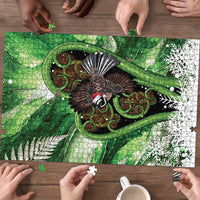 Piwakawaka New Zealand Christmas In July Puzzle NZ Aroha Koru Fern Marble Vibes LT14 - Polynesian Pride