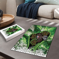 Piwakawaka New Zealand Christmas In July Puzzle NZ Aroha Koru Fern Marble Vibes LT14 - Polynesian Pride