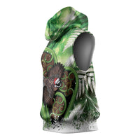 Piwakawaka New Zealand Christmas In July Sleeveless Hoodie NZ Aroha Koru Fern Marble Vibes LT14 - Polynesian Pride