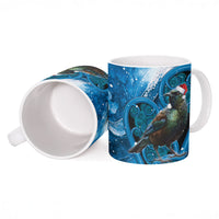 Tui Bird New Zealand Christmas In July Ceramic Mug NZ Aroha Koru Fern Marble Vibes LT14 - Polynesian Pride