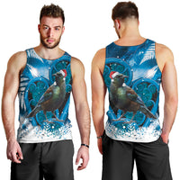 Tui Bird New Zealand Christmas In July Men Tank Top NZ Aroha Koru Fern Marble Vibes LT14 - Polynesian Pride