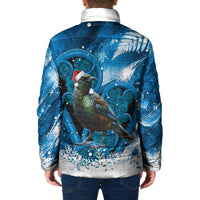 Tui Bird New Zealand Christmas In July Padded Jacket NZ Aroha Koru Fern Marble Vibes LT14 - Polynesian Pride