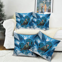Tui Bird New Zealand Christmas In July Pillow Cover NZ Aroha Koru Fern Marble Vibes LT14 - Polynesian Pride