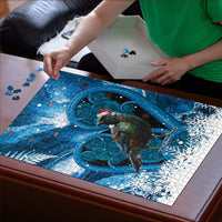 Tui Bird New Zealand Christmas In July Puzzle NZ Aroha Koru Fern Marble Vibes LT14 - Polynesian Pride
