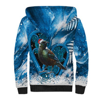 Tui Bird New Zealand Christmas In July Sherpa Hoodie NZ Aroha Koru Fern Marble Vibes LT14 - Polynesian Pride