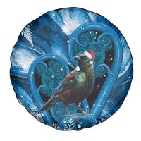 Tui Bird New Zealand Christmas In July Spare Tire Cover NZ Aroha Koru Fern Marble Vibes LT14 - Polynesian Pride