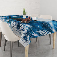Tui Bird New Zealand Christmas In July Tablecloth NZ Aroha Koru Fern Marble Vibes LT14 - Polynesian Pride