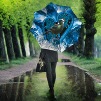 Tui Bird New Zealand Christmas In July Umbrella NZ Aroha Koru Fern Marble Vibes LT14 - Polynesian Pride