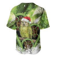 Kakapo New Zealand Christmas In July Baseball Jersey NZ Aroha Koru Fern Marble Vibes LT14 - Polynesian Pride