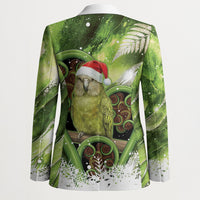 Kakapo New Zealand Christmas In July Blazer NZ Aroha Koru Fern Marble Vibes LT14 - Polynesian Pride