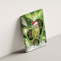 Kakapo New Zealand Christmas In July Canvas Wall Art NZ Aroha Koru Fern Marble Vibes LT14 - Polynesian Pride