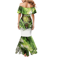 Kakapo New Zealand Christmas In July Family Matching Mermaid Dress and Hawaiian Shirt NZ Aroha Koru Fern Marble Vibes LT14 - Polynesian Pride