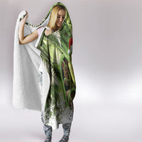 Kakapo New Zealand Christmas In July Hooded Blanket NZ Aroha Koru Fern Marble Vibes LT14 - Polynesian Pride