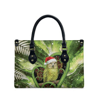 Kakapo New Zealand Christmas In July Leather Bag NZ Aroha Koru Fern Marble Vibes LT14 - Polynesian Pride