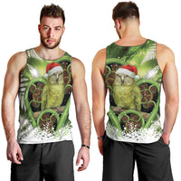 Kakapo New Zealand Christmas In July Men Tank Top NZ Aroha Koru Fern Marble Vibes LT14 - Polynesian Pride