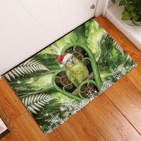 Kakapo New Zealand Christmas In July Rubber Doormat NZ Aroha Koru Fern Marble Vibes LT14 - Polynesian Pride