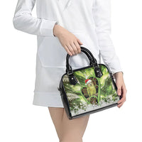 Kakapo New Zealand Christmas In July Shoulder Handbag NZ Aroha Koru Fern Marble Vibes LT14 - Polynesian Pride