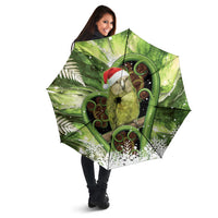 Kakapo New Zealand Christmas In July Umbrella NZ Aroha Koru Fern Marble Vibes LT14 - Polynesian Pride