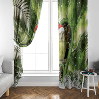 Kakapo New Zealand Christmas In July Window Curtain NZ Aroha Koru Fern Marble Vibes LT14 - Polynesian Pride