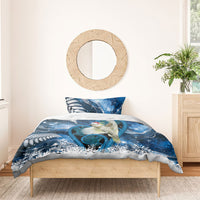 Sulphur-crested Cockatoo New Zealand Christmas In July Bedding Set NZ Aroha Koru Fern Marble Vibes LT14 - Polynesian Pride
