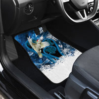 Sulphur-crested Cockatoo New Zealand Christmas In July Car Mats NZ Aroha Koru Fern Marble Vibes LT14 - Polynesian Pride