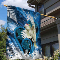Sulphur-crested Cockatoo New Zealand Christmas In July Garden Flag NZ Aroha Koru Fern Marble Vibes LT14 - Polynesian Pride