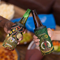 Vanuatu and Australia 4 in 1 Can Cooler Tumbler Vanuatuan Polynesian Mix Aussie Aboriginal Art