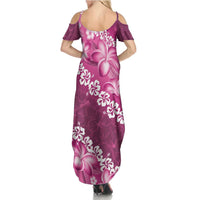 Vintage Pink Polynesia Family Matching Summer Maxi Dress and Hawaiian Shirt Plumeria With Hibiscus Tropical Vibes LT14 - Polynesian Pride