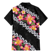 Black Polynesia Family Matching Mermaid Dress and Hawaiian Shirt Plumeria With Hibiscus Pattern Tropical Vibes LT14 - Polynesian Pride