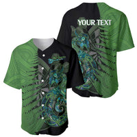 Personalised New Zealand Darts Baseball Jersey Aotearoa Maori Fern Mix Manaia Tattoo LT14 - Polynesian Pride