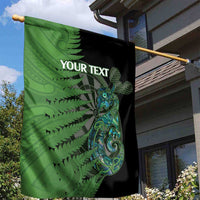 Personalised New Zealand Darts Garden Flag Aotearoa Maori Fern Mix Manaia Tattoo LT14 - Polynesian Pride