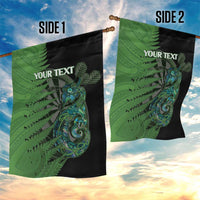 Personalised New Zealand Darts Garden Flag Aotearoa Maori Fern Mix Manaia Tattoo LT14 - Polynesian Pride