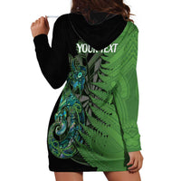 Personalised New Zealand Darts Hoodie Dress Aotearoa Maori Fern Mix Manaia Tattoo LT14 - Polynesian Pride