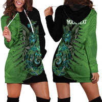Personalised New Zealand Darts Hoodie Dress Aotearoa Maori Fern Mix Manaia Tattoo LT14 - Polynesian Pride