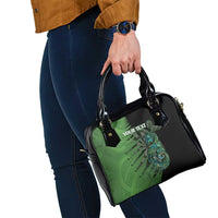 Personalised New Zealand Darts Shoulder Handbag Aotearoa Maori Fern Mix Manaia Tattoo LT14 - Polynesian Pride