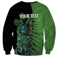 Personalised New Zealand Darts Sweatshirt Aotearoa Maori Fern Mix Manaia Tattoo LT14 - Polynesian Pride
