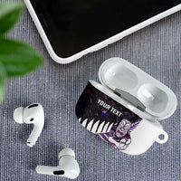 New Zealand Silver Fern Rugby Custom AirPods Case Go All Black Purple Maori Paua Shell LT14 - Polynesian Pride