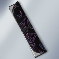 New Zealand Silver Fern Rugby Custom Auto Sun Shade Go All Black Purple Maori Paua Shell LT14 - Polynesian Pride